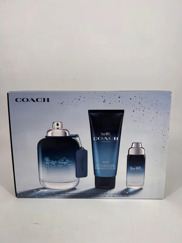 COACH BLUE SET 3PC 3.3 OZ EDT
